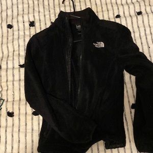 The North Face brand fuzzy black jacket